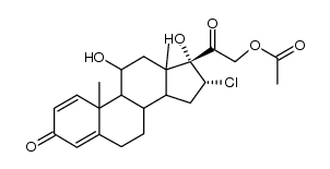 16α-Chlor-prednisolon-21-acetat Structure