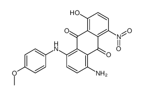 1-amino-5-hydroxy-4-[(4-methoxyphenyl)amino]-8-nitroanthraquinone结构式