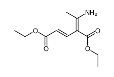 (E)-4-[1-amino-eth-(Z)-ylidene]-pent-2-enedioic acid diethyl ester结构式