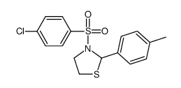 (9CI)-3-[(4-氯苯基)磺酰基]-2-(4-甲基苯基)-噻唑烷结构式