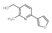 6-(3-呋喃)-3-羟基甲基-2-甲基吡啶结构式
