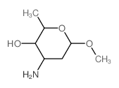 alpha-L-arabino-Hexopyranoside, methyl 3-amino-2,3,6-trideoxy- Structure