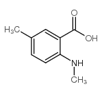 5-methyl-2-(methylamino)benzoic acid结构式