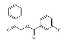 3-Fluorobenzoic acid phenacyl ester Structure