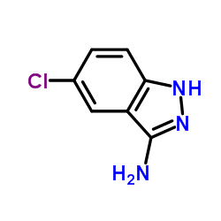 3-氨基-5-氯-1H-吲唑结构式