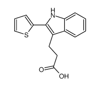 3-(2-thien-2-yl-1H-indol-3-yl)propanoic acid结构式