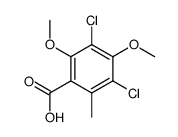3,5-Dichloro-4,6-dimethoxy-2-methylbenzoic acid结构式
