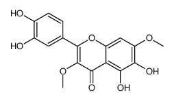 2-(3,4-dihydroxyphenyl)-5,6-dihydroxy-3,7-dimethoxychromen-4-one结构式