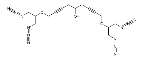 1,9-bis((1,3-diazidopropan-2-yl)oxy)nona-2,7-diyn-5-ol结构式