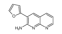 3-(furan-2-yl)-1,8-naphthyridin-2-amine结构式