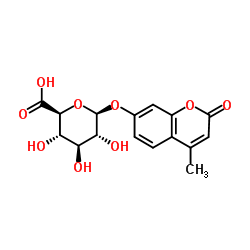 4-甲基-7-氧香豆素-β-D-葡萄糖苷酸结构式
