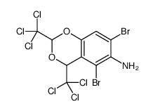 5,7-dibromo-2,4-bis(trichloromethyl)-4H-1,3-benzodioxin-6-amine Structure
