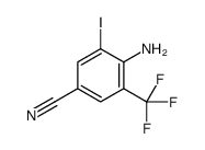 4-amino-3-iodo-5-(trifluoromethyl)benzonitrile结构式