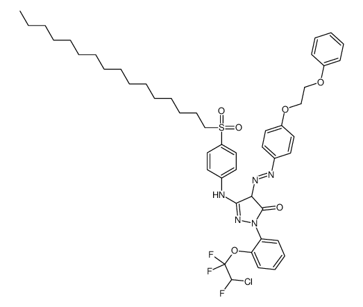 2-[2-(2-chloro-1,1,2-trifluoroethoxy)phenyl]-5-[[4-(hexadecylsulphonyl)phenyl]amino]-2,4-dihydro-4-[[4-(2-phenoxyethoxy)phenyl]azo]-3H-pyrazol-3-one Structure