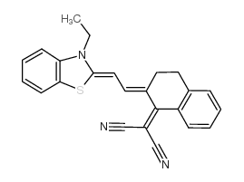 PROPANEDINITRILE, [2-[(3-ETHYL-2(3H)-BENZOTHIAZOLYLIDENE)ETHYLIDENE]-3,4-DIHYDRO-1(2H)-NAPHTHALENYLIDENE]-结构式