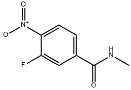 3-氟-N-甲基-4-硝基苯甲酰胺结构式