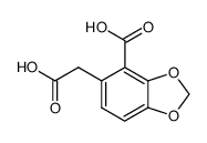 2-carboxy-3,4-(methylenedioxy)phenylacetic acid结构式