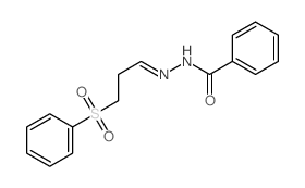 N-[3-(benzenesulfonyl)propylideneamino]benzamide结构式