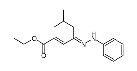 ethyl 6-methyl-4-(2-phenylhydrazono)hept-2-enoate结构式