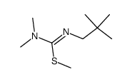 methyl N,N-dimethyl-N'-neopentylcarbamimidothioate结构式