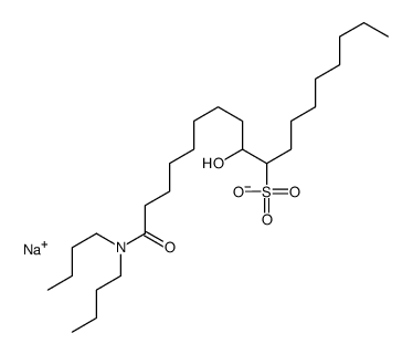 18-二丁基氨基-10-羟基-18-氧代-9-十八烷磺酸单钠盐结构式