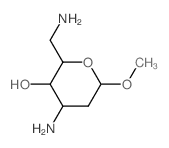 a-D-ribo-Hexopyranoside, methyl3,6-diamino-2,3,6-trideoxy- Structure