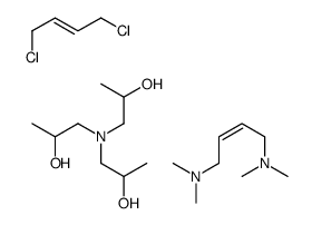 1-[bis(2-hydroxypropyl)amino]propan-2-ol,(E)-1,4-dichlorobut-2-ene,(E)-N,N,N',N'-tetramethylbut-2-ene-1,4-diamine结构式