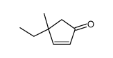 4-ethyl-4-methylcyclopent-2-en-1-one结构式