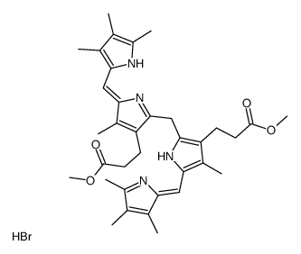 4,5-bis(2-methoxycarbonylethyl)-1',1,2,3,6,7,8,8'-octamethyl-a,c-biladiene dihydrobromide结构式