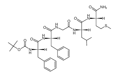 Boc-L-Phe-L-Phe-Gly-L-Leu-L-Met-NH2结构式