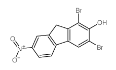 1,3-dibromo-7-nitro-9H-fluoren-2-ol结构式