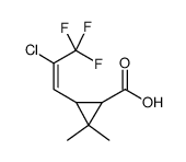 3-(2-氯-3,3,3-三氟-1-丙烯基)-2,2-二甲基环丙烷羧酸结构式