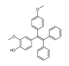 2-methoxy-4-[1-(4-methoxyphenyl)-2,2-diphenylethenyl]phenol Structure