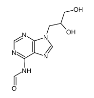 N6-formyl-9-(2,3-dihydroxypropyl)adenine Structure