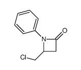 4-(chloromethyl)-1-phenylazetidin-2-one Structure