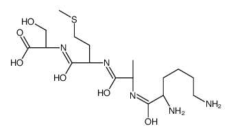 (2S)-2-[[(2S)-2-[[(2S)-2-[[(2S)-2,6-diaminohexanoyl]amino]propanoyl]amino]-4-methylsulfanylbutanoyl]amino]-3-hydroxypropanoic acid Structure