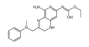 ethyl N-[5-amino-3-[(N-methylanilino)methyl]-1,2-dihydropyrido[3,4-b]pyrazin-7-yl]carbamate结构式