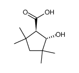 trans-2-hydroxy-3,3,5,5-tetramethylcyclopentane-1-carboxylic acid结构式