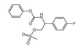 Methanesulfonic acid 2-(4-fluoro-phenyl)-2-phenoxycarbonylamino-ethyl ester结构式
