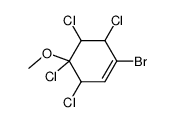 1-bromo-3,4,5,6-tetrachloro-4-methoxycyclohexene Structure