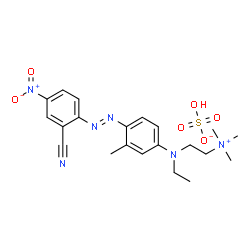 [2-[[4-[(2-cyano-4-nitrophenyl)azo]-3-methylphenyl]ethylamino]ethyl]trimethylammonium hydrogen sulphate Structure
