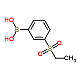 3-(乙基磺酰基)苯硼酸结构式