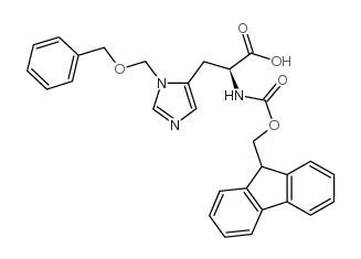 (S)-2-((((9H-芴-9-基)甲氧基)羰基)氨基)-3-(1-((苄氧基)甲基)-1H-咪唑-5-基)丙酸图片