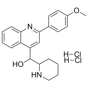 2-(4-甲氧基苯基)-alpha-2-哌啶基-4-喹啉甲醇二盐酸盐结构式