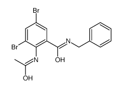 2-acetamido-N-benzyl-3,5-dibromobenzamide Structure