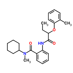 N-Cyclohexyl-N-methyl-2-{[2-(2-methylphenoxy)butanoyl]amino}benzamide Structure
