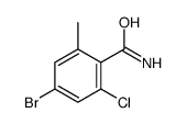 4-溴-2-氯-6-甲基-苯甲酰胺结构式