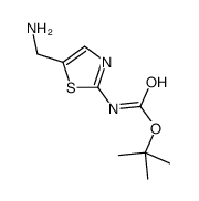 N-[5-(氨基甲基)-1,3-噻唑-2-基]氨基甲酸叔丁酯结构式