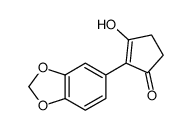 2-(1,3-benzodioxol-5-yl)-3-hydroxycyclopent-2-en-1-one结构式