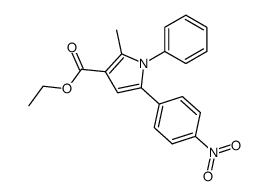 2-Methyl-5-(4-nitro-phenyl)-1-phenyl-1H-pyrrole-3-carboxylic acid ethyl ester Structure